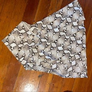 Rahi Snake Print Midi Slit Skirt